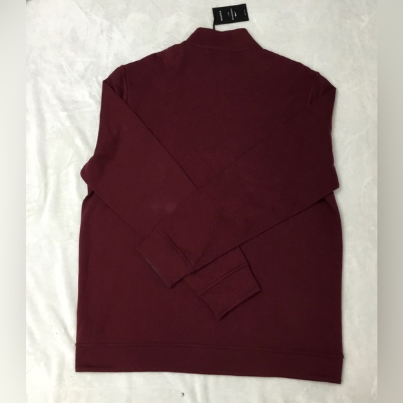 Bugatchi Maroon 1/4 Zip Pullover Size XXL - Picture 3 of 7